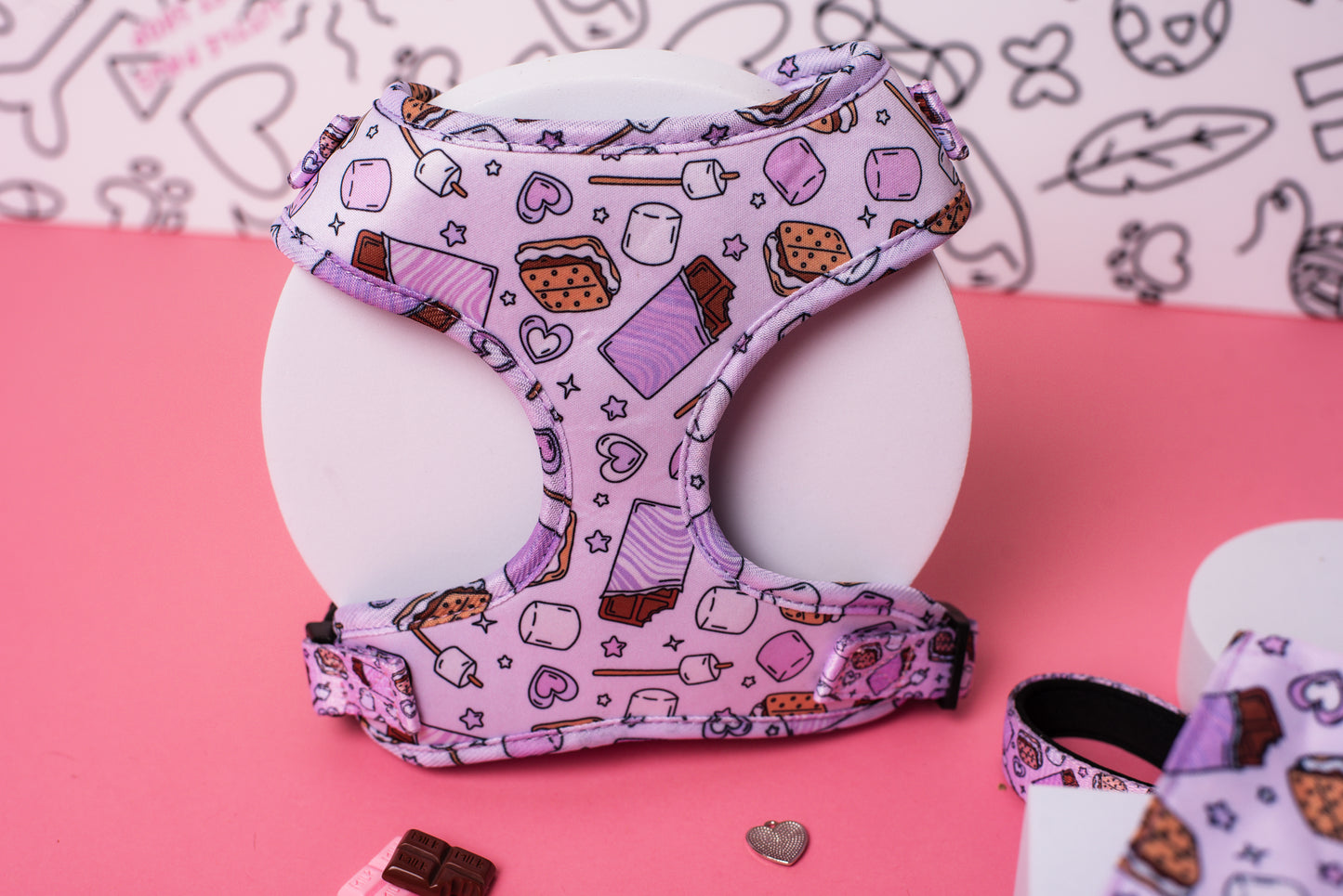 Pink S’more’s Adjustable Dog Harness