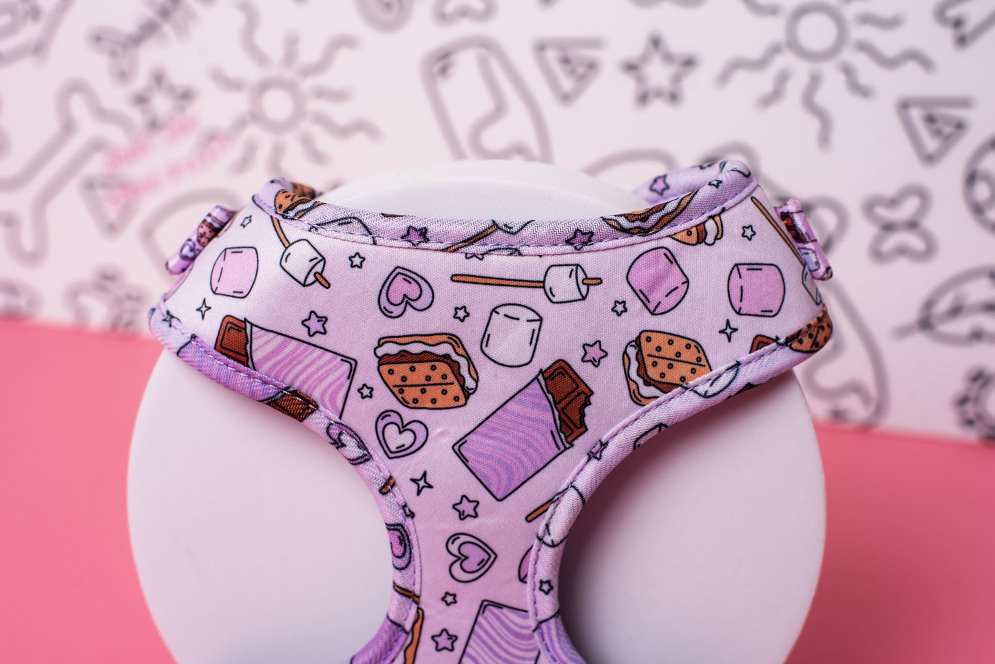 Pink S’more’s Adjustable Dog Harness
