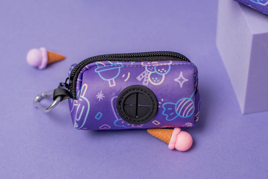 Purple Icecream Poo Bag Holder