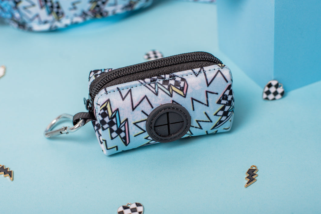 Blue Lightning Poo Bag Holder