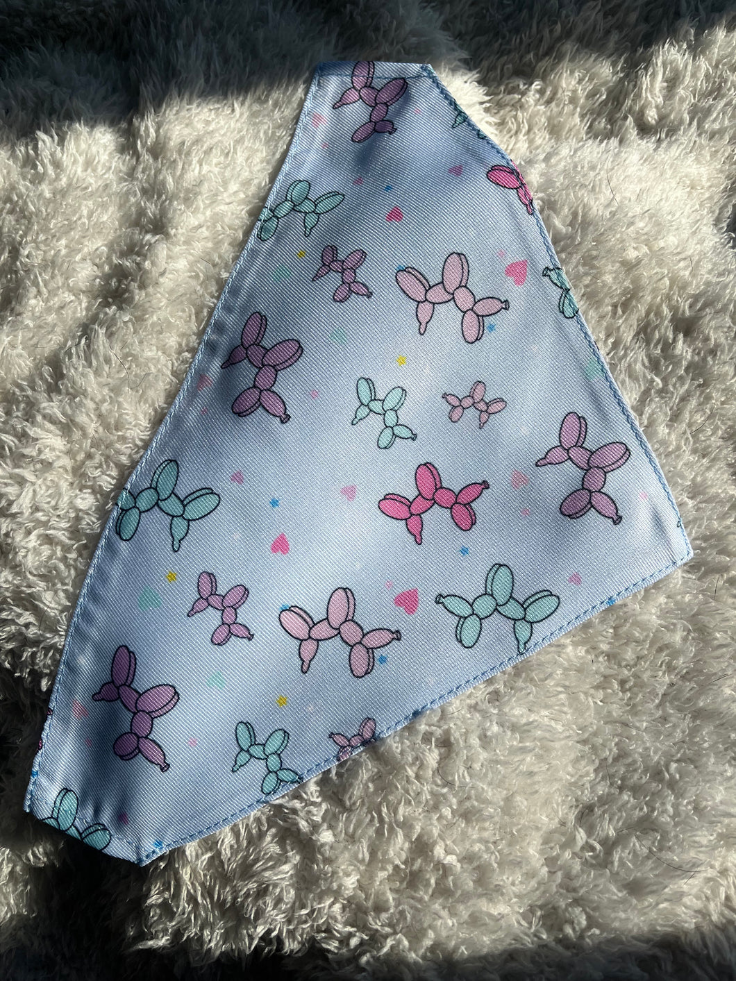 Blue Balloon Dog Bandana