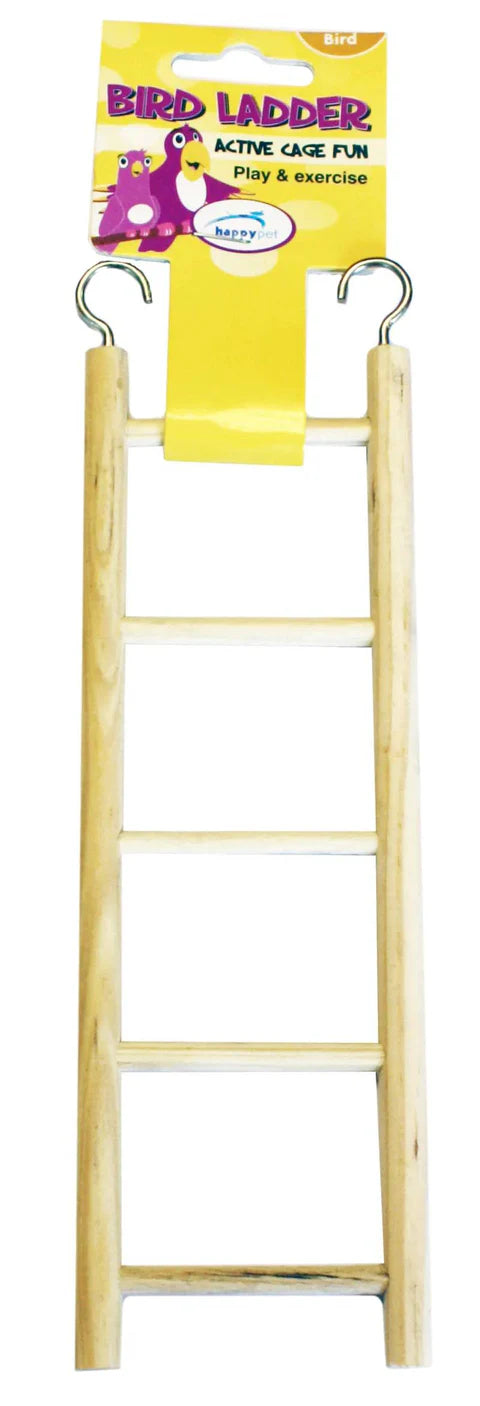 Happy Pet Wooden Bird Ladder 5 Step