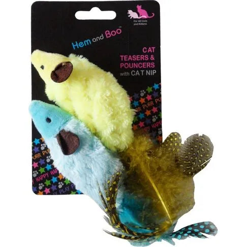 Hemm & Boo Catnip Feather Mice